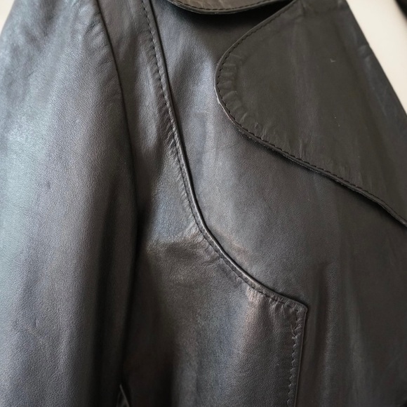 Vintage leather jacket 60s 70s - Picture 8 of 10